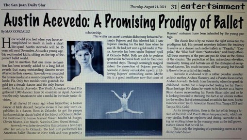 Austin Acevedo - A promising prodigy of ballet